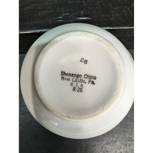 Shenango China 3 1/8" Restaurant Ware Individual Creamer R-26 Brown Design - Picture 6 of 6